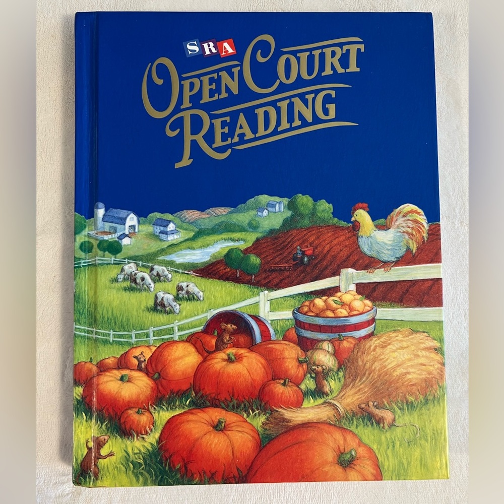 Open Court Reading hardback schoolbook: money, storytelling & country life